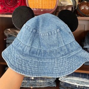 Denim Bucket hat with Mickey ears